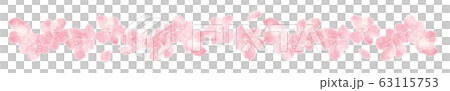 Fashionable cherry blossom line decoration 02 / illustration material Fashionable cherry blossom line decoration 02 / illustration material 63115753