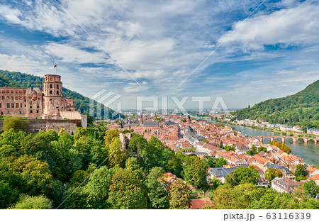 Heidelberg town on Neckar river, Germany 63116339