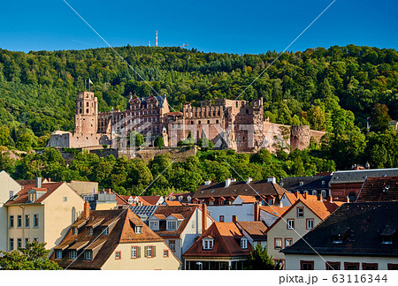 Heidelberg town on Neckar river, Germany 63116344