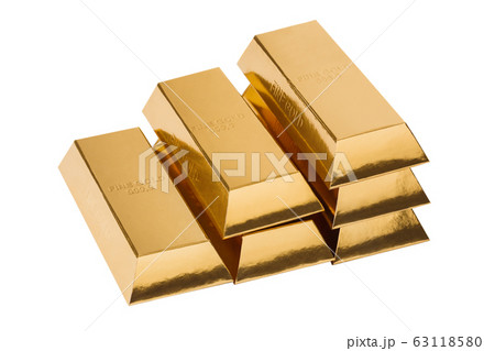 Stairs made of gold bars 63118580