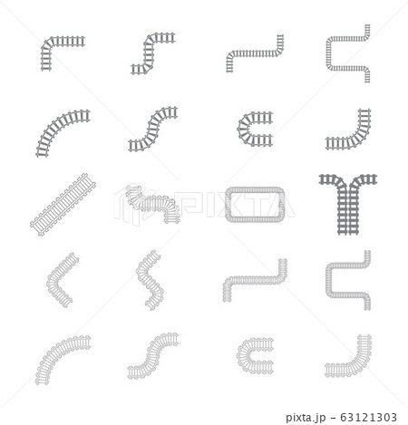 Train tracks vector icon design template Train tracks vector icon design template 63121303