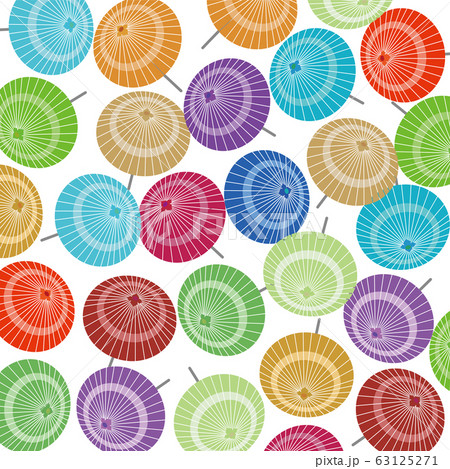 和風 和傘 番傘 カラフル 帯 和風 和傘 番傘 カラフル 帯 63125271