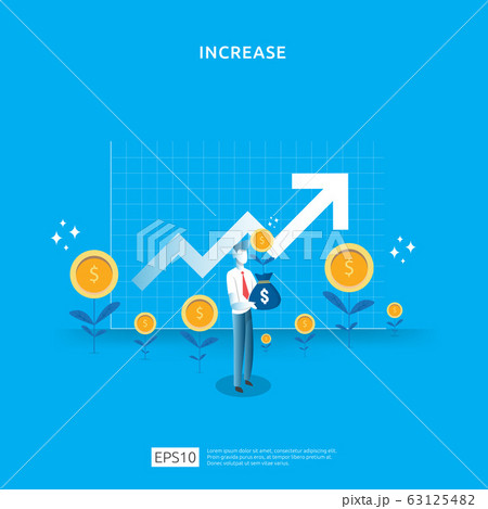 Plant money coin tree growth illustration for 63125482