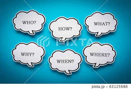 5w1h　英語　吹き出し　要素　英単語 63125686