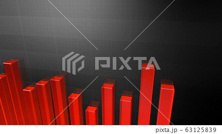 ビジネス 経済 データ グラフ チャート 資料 成長 成功 3D イラスト 背景 バックグラウンド 63125839