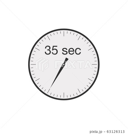 Simple 35 seconds or 35 minutes timer. Stock Vector illustration isolated on white background. 63126313