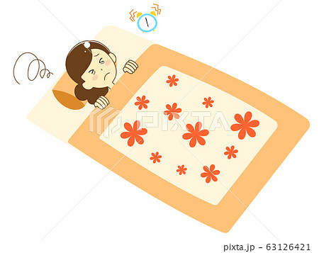 A woman sleeping on a futon 63126421