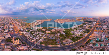 Aerial view of container cargo ship in the export Aerial view of container cargo ship in the export 63127016