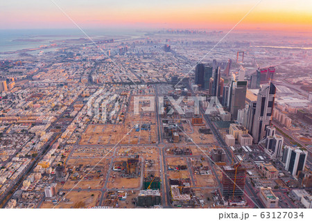 Aerial view of Dubai Downtown skyline, United Arab 63127034