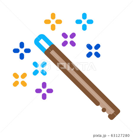 Magic Wand Icon Vector Outline Illustrationのイラスト素材