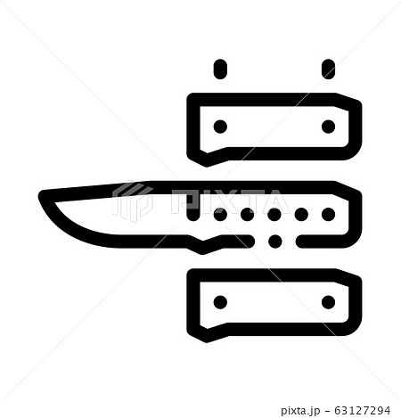 Knife Handle Icon Vector Outline Illustration 63127294