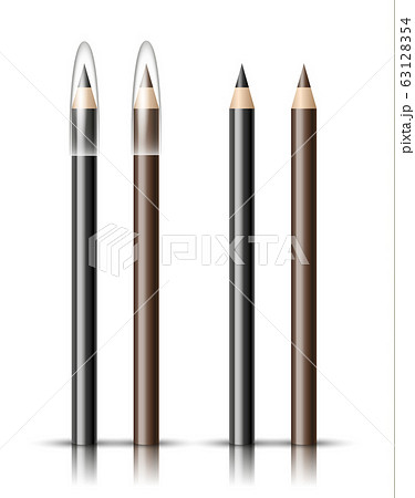 Vector realistic eyeliner and brow pencil with Vector realistic eyeliner and brow pencil with 63128354