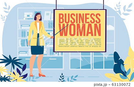 Successful Businesswoman Career Vector Concept 63130072
