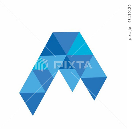 simple A Blue diamond vector illustration and logo 63130129