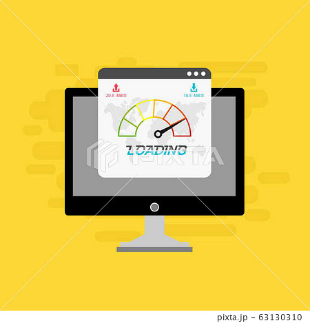 Website speed loading time. laptop acceleration 63130310