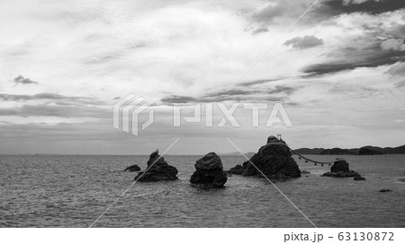 The famous twin rocks of Meoto Iwa in Ise Japan The famous twin rocks of Meoto Iwa in Ise Japan 63130872