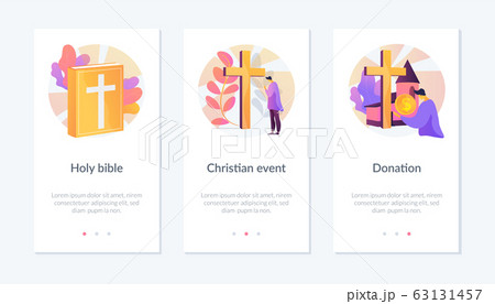 Christianity app interface template. 63131457