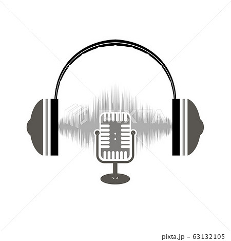 Retro Microphone Icon Isolated on White Background 63132105