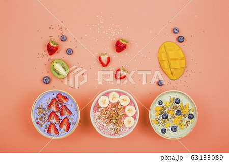 Vegetarian healthy food made from multi-colored 63133089