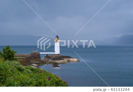 Nothern sea at cloudy weather and Tobermory Lighthouse Nothern sea at cloudy weather and Tobermory Lighthouse 63133204