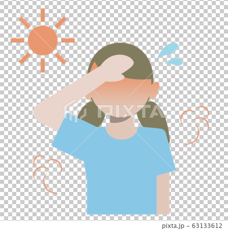 仲夏戶外出汗的女人 仲夏戶外出汗的女人 63133612