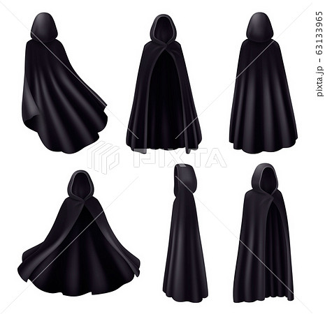 Black Mantle Hood Collectionのイラスト素材