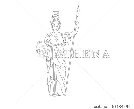 athena goddess drawing