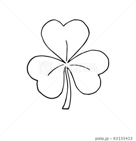 Vector Hand Drawn Doodle Sketch Shamrock Cloverのイラスト素材