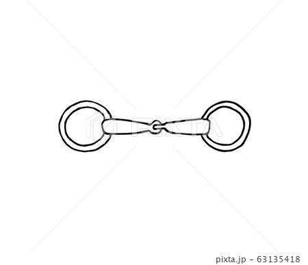 Vector hand drawn doodle sketch horse bit 63135418