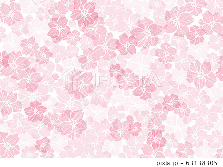 桜 和柄の背景素材 和風 日本風 春 着物のイラスト素材