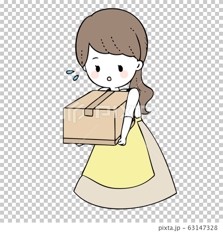 拿著箱子的婦女 拿著箱子的婦女 63147328