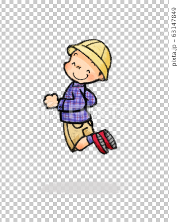 ジャンプする子供A_5(男の子) ジャンプする子供A_5(男の子) 63147849