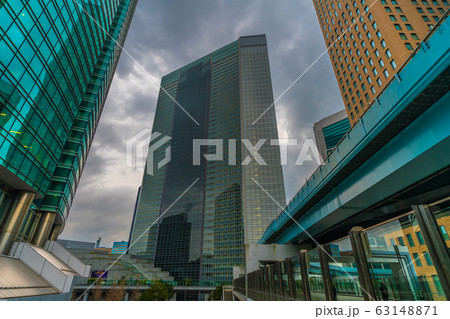日本の東京都市景観 汐留・摩天楼(複数企業が大規模テレワーク)=2020年2月26日 日本の東京都市景観 汐留・摩天楼(複数企業が大規模テレワーク)=2020年2月26日 63148871