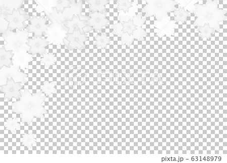 Cherry blossom background (monochrome) 63148979