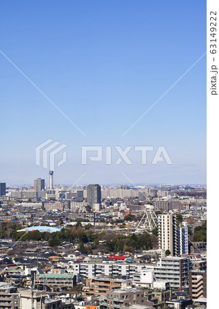 都市風景 ビル群と住宅街 東京都練馬区光が丘周辺の展望 都市風景 ビル群と住宅街 東京都練馬区光が丘周辺の展望 63149222