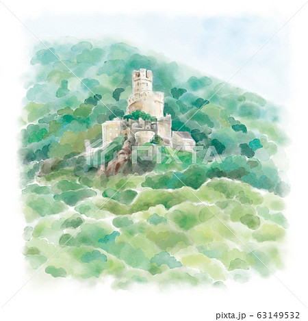 ライン川沿のゾーネック城 63149532