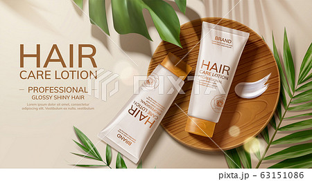 Flat lay hair care lotion ads Flat lay hair care lotion ads 63151086