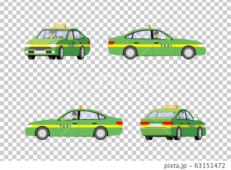 タクシー、セダン、車、イラスト、セット タクシー、セダン、車、イラスト、セット 63151472