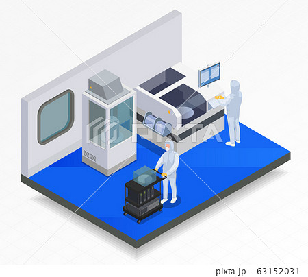 Isometric Semiconductor Laboratory Composition 63152031
