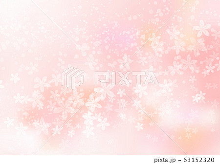桜ピンク色グラデーションとキラキラ光のイメージ背景のイラスト素材