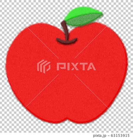 フェルト風イラスト素材 リンゴのイラスト素材 63153915 Pixta