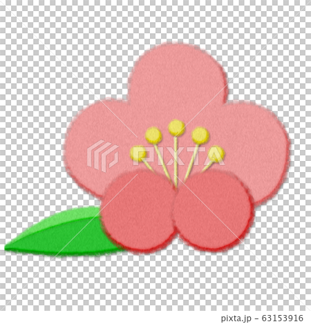 フェルト風イラスト素材 桃の花のイラスト素材 63153916 Pixta