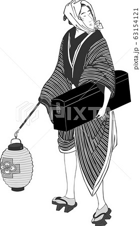 浮世絵 町人 その129 白黒 浮世絵 町人 その129 白黒 63154121