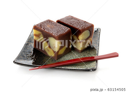 和菓子の栗蒸し羊羹 63154505