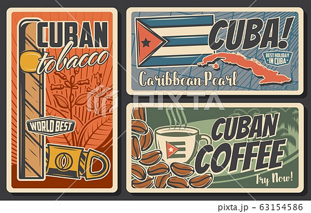 Cuba travel vector retro posters Cuba travel vector retro posters 63154586