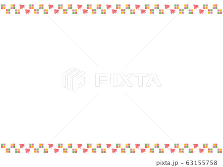 フレーム素材-ちどり模様5 フレーム素材-ちどり模様5 63155758