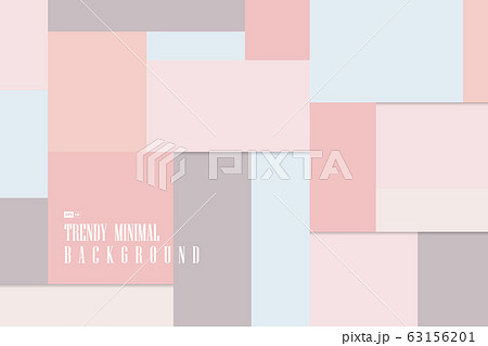 Abstract soft pastel color design of square pattern shape artwork background.  63156201