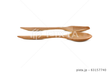 Wooden spoon on isolated background 63157740
