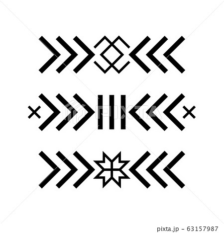 Old baltic Folk star or flower snowflake symbol. Old baltic Folk star or flower snowflake symbol. 63157987