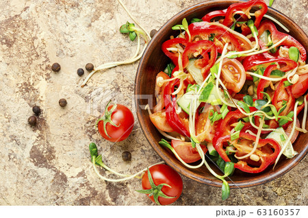 Vegetable salad with sprouts Vegetable salad with sprouts 63160357